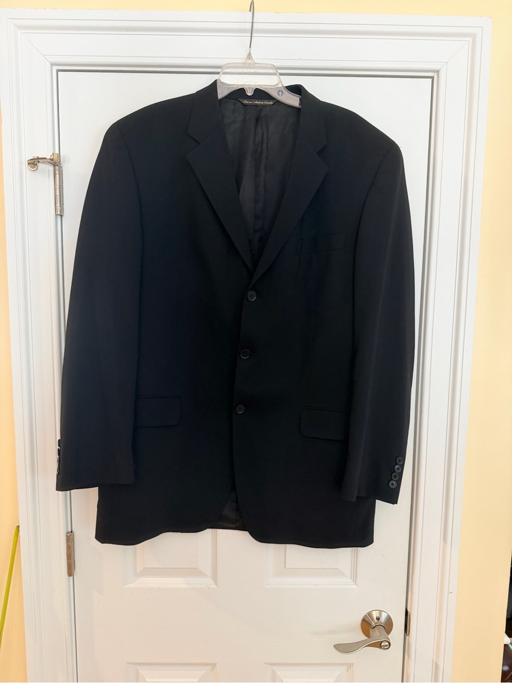 Men's Size 46L "Marshall Fields" Black Classic Single-Breasted Suit Jacket GUC